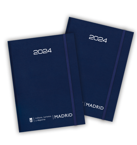 Agenda personalizada 2025 formato 15x21 con encuadernación wire-o semi-oculto
